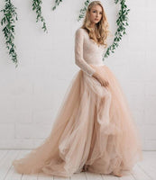 Load image into Gallery viewer, New Fashion Bridal Tulle Skirt Champagne Nude Ivory Wedding Skirts Personalized Tiered Layers Long Maxi Skirt Custom Made